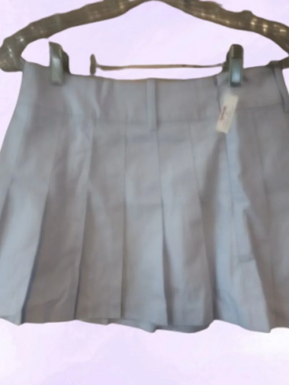 WAYF mini short summer spring tennis pleated skirt in light blue size XS extra s